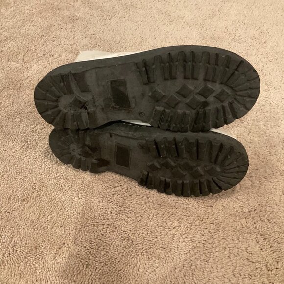 Unilady White Combat Boots Black Soles & Laces Size 9 - Picture 7 of 8